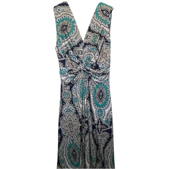 Soft Surroundings Paisley Print Sleeveless Maxi Dress Size M Tall Boho - Picture 7 of 7